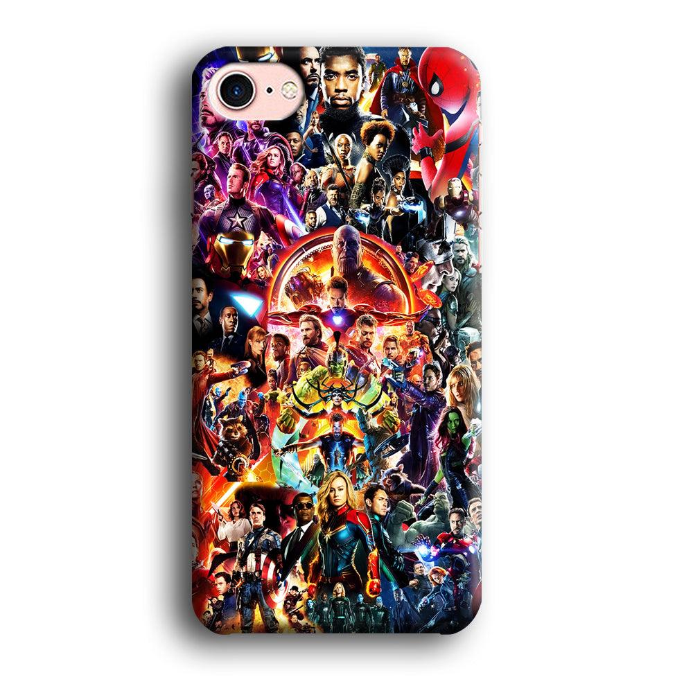 Avengers All Characters iPhone 8 Case-Plastic / Full Wrap (3D Case)-Xtracase