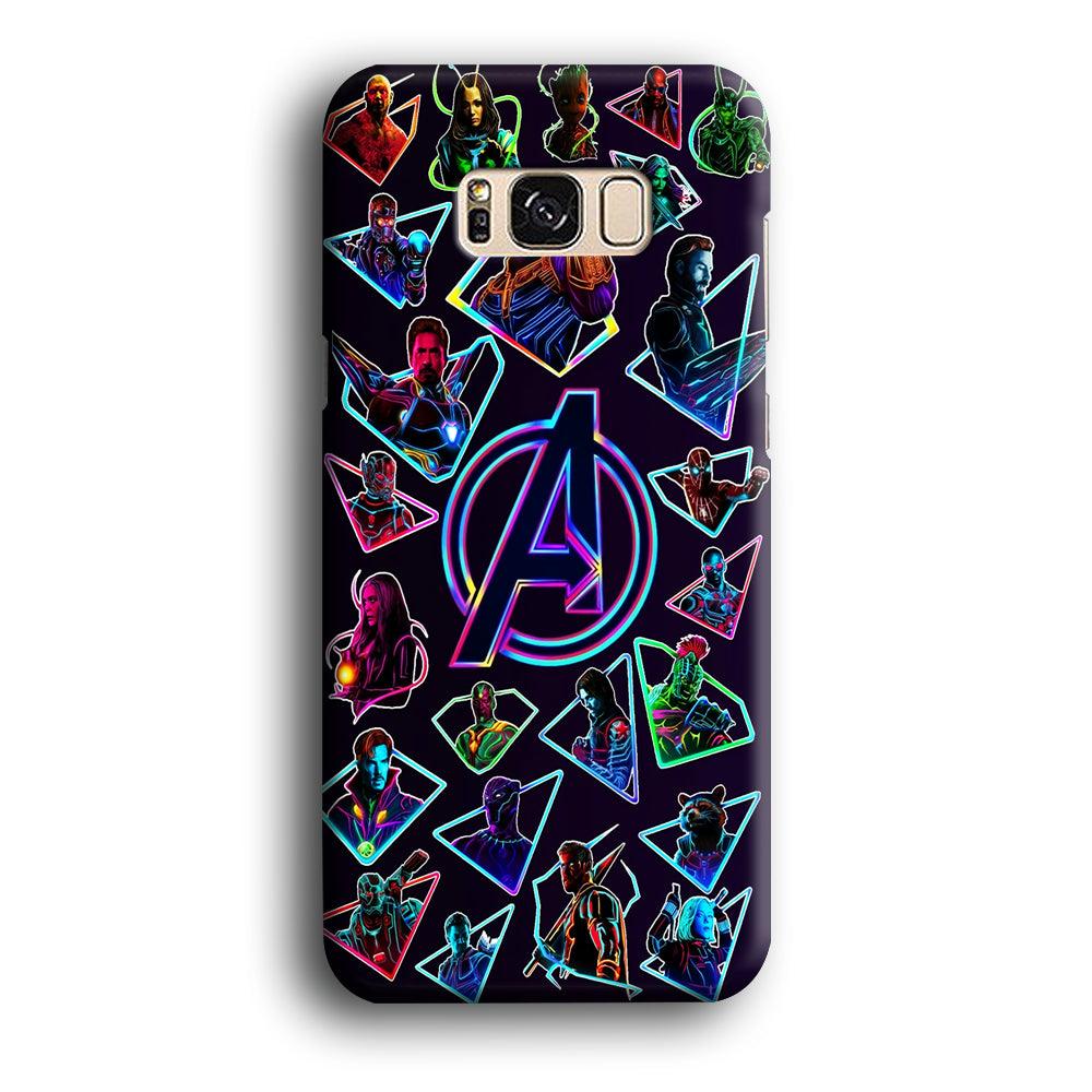 Avengers Characters Purple Samsung Galaxy S8 Case-Plastic / Full Wrap (3D Case)-Xtracase