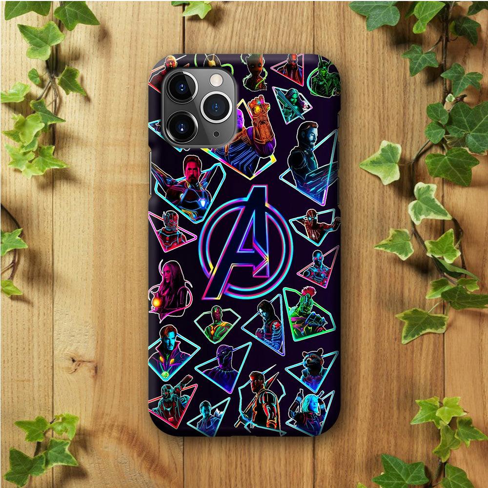 Avengers Characters Purple iPhone 11 Pro Max Case-Plastic / Full Wrap (3D Case)-Xtracase