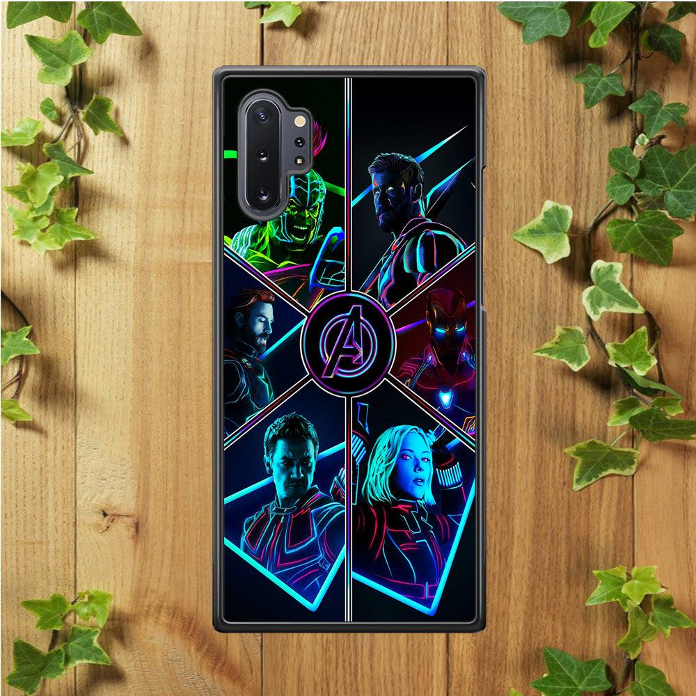 Avengers Team Samsung Galaxy Note 10 Plus Case-Rubber / Black (2D Case)-Xtracase