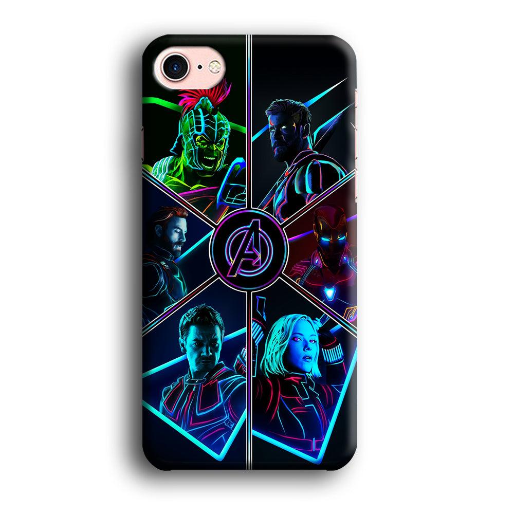 Avengers Team iPhone 8 Case-Plastic / Full Wrap (3D Case)-Xtracase