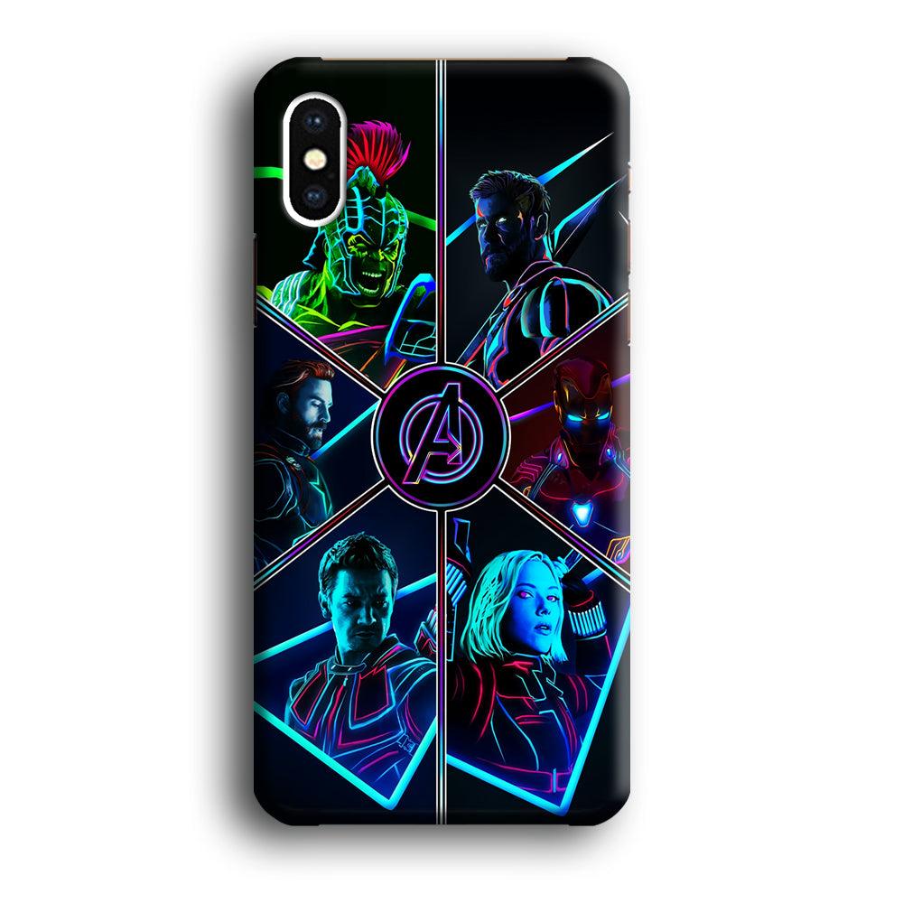 Avengers Team iPhone X Case-Plastic / Full Wrap (3D Case)-Xtracase