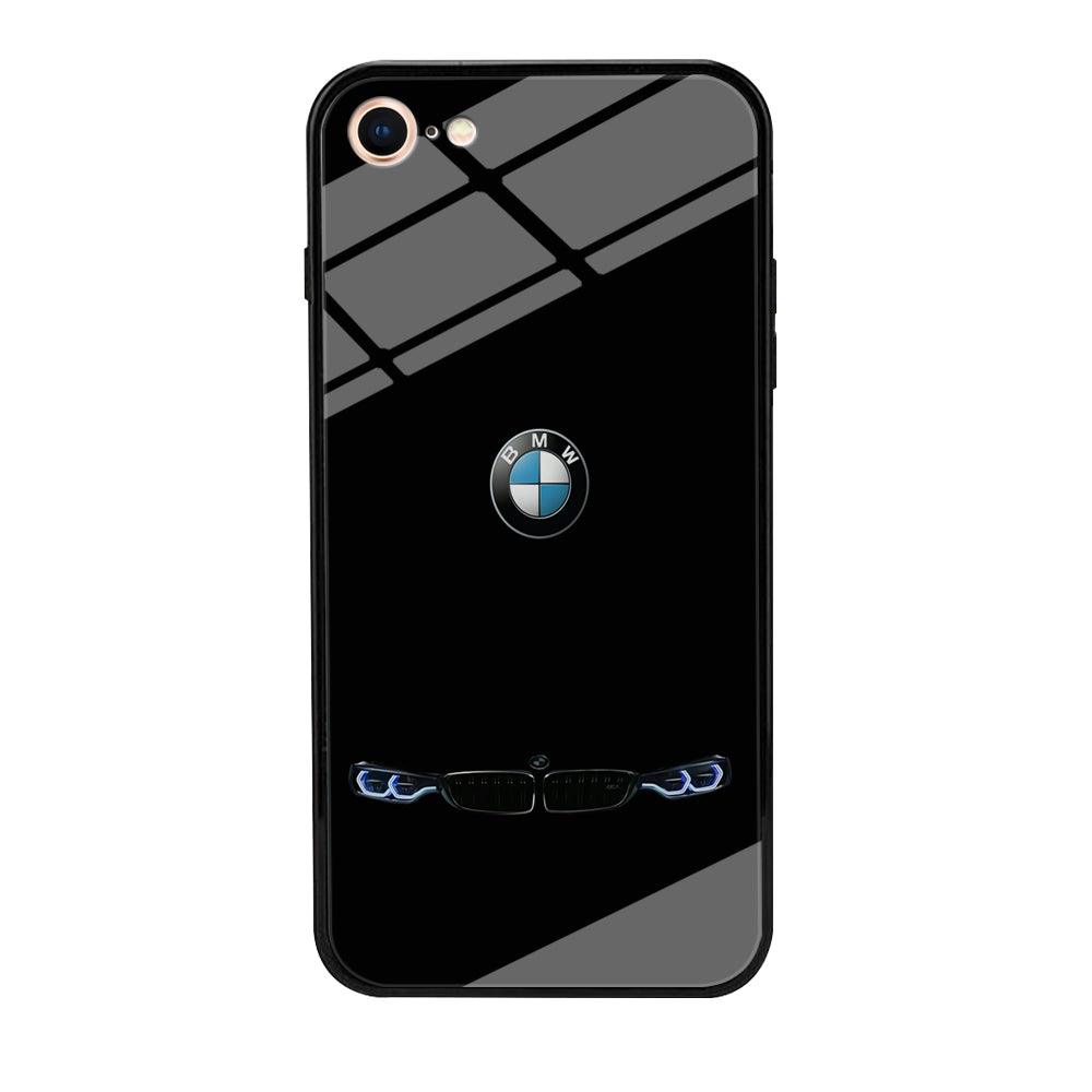 BMW Logo Black iPhone 7 Case-Tempered Glass Case-Xtracase