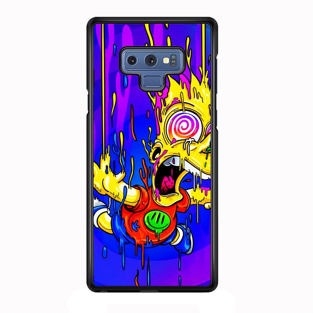 Bart Simpson Abstract Samsung Galaxy Note 9 Case-Rubber / White (2D Case)-Xtracase