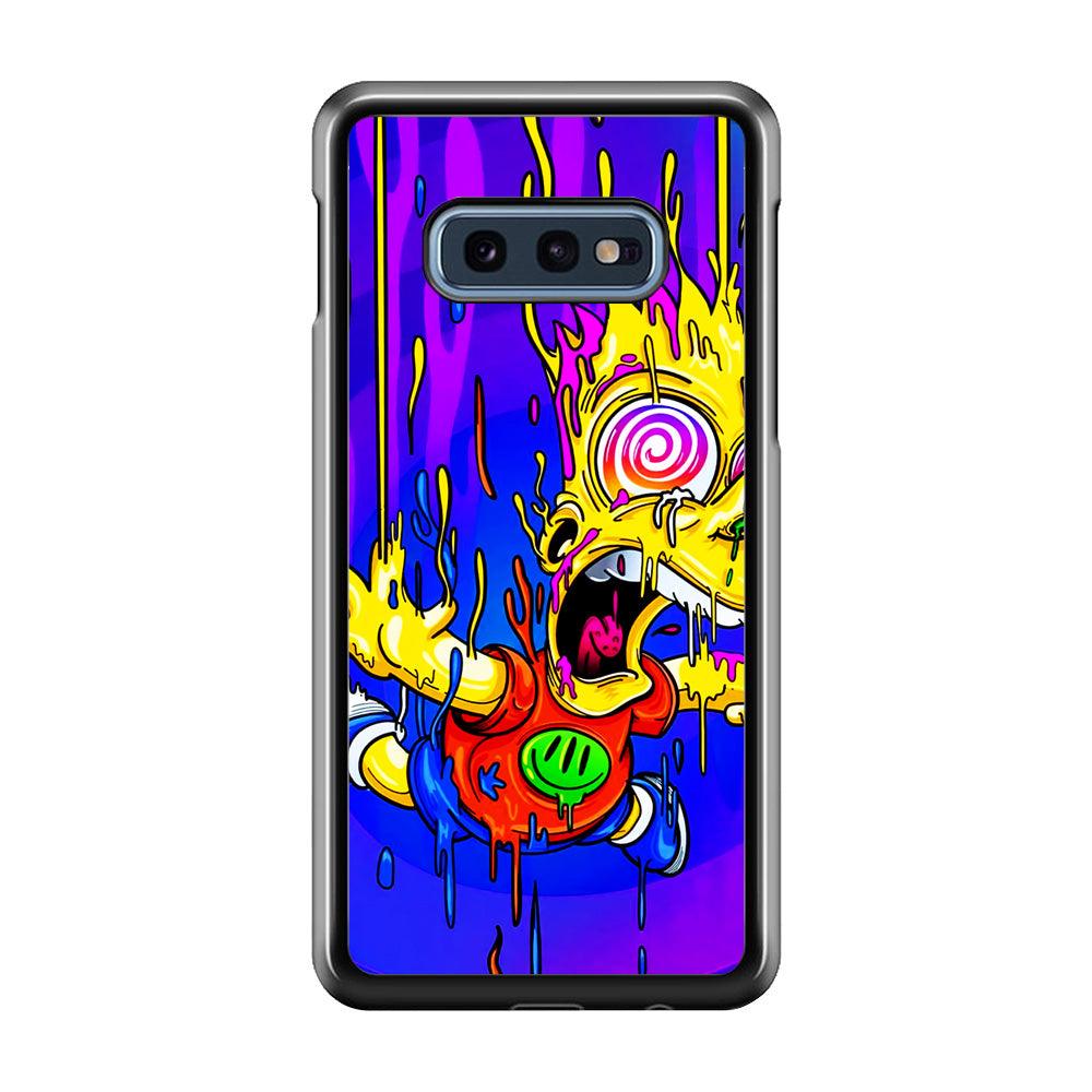 Bart Simpson Abstract Samsung Galaxy S10E Case-Rubber / White (2D Case)-Xtracase