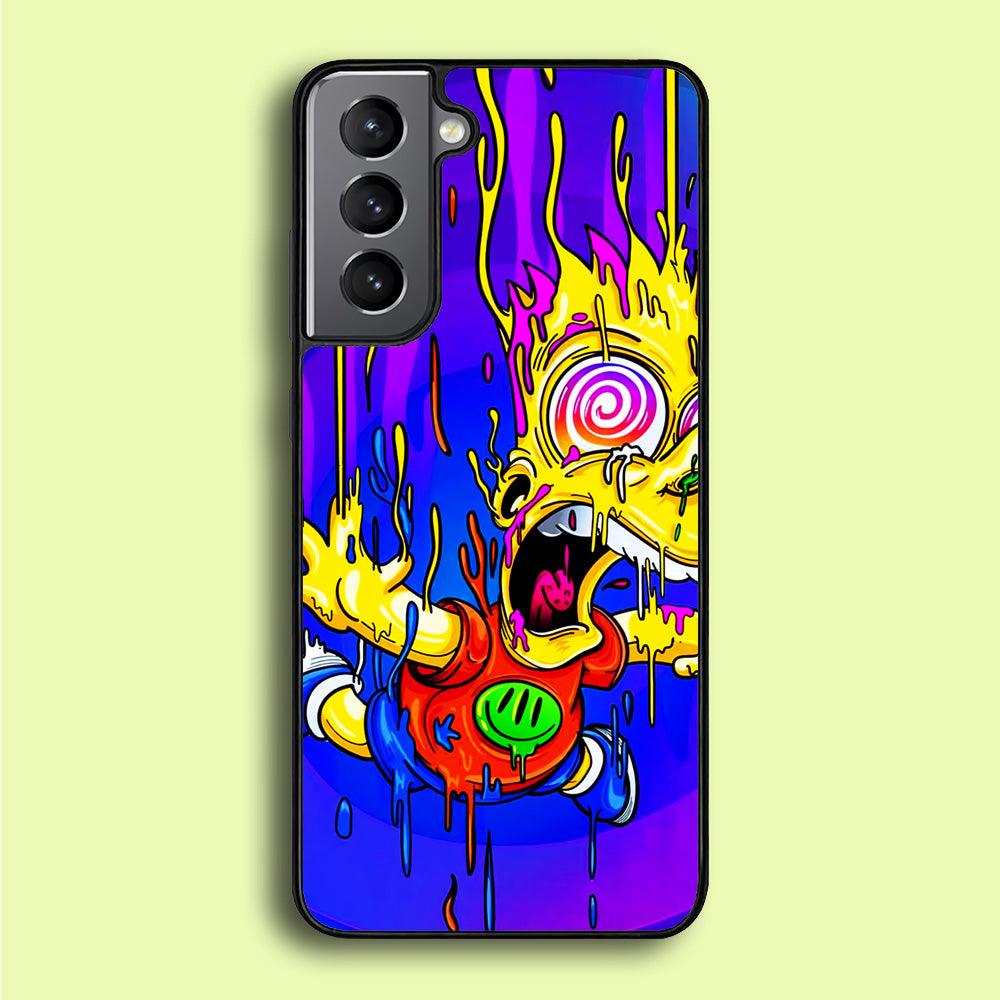 Bart Simpson Abstract Samsung Galaxy A16 Case-Rubber / White (2D Case)-Xtracase