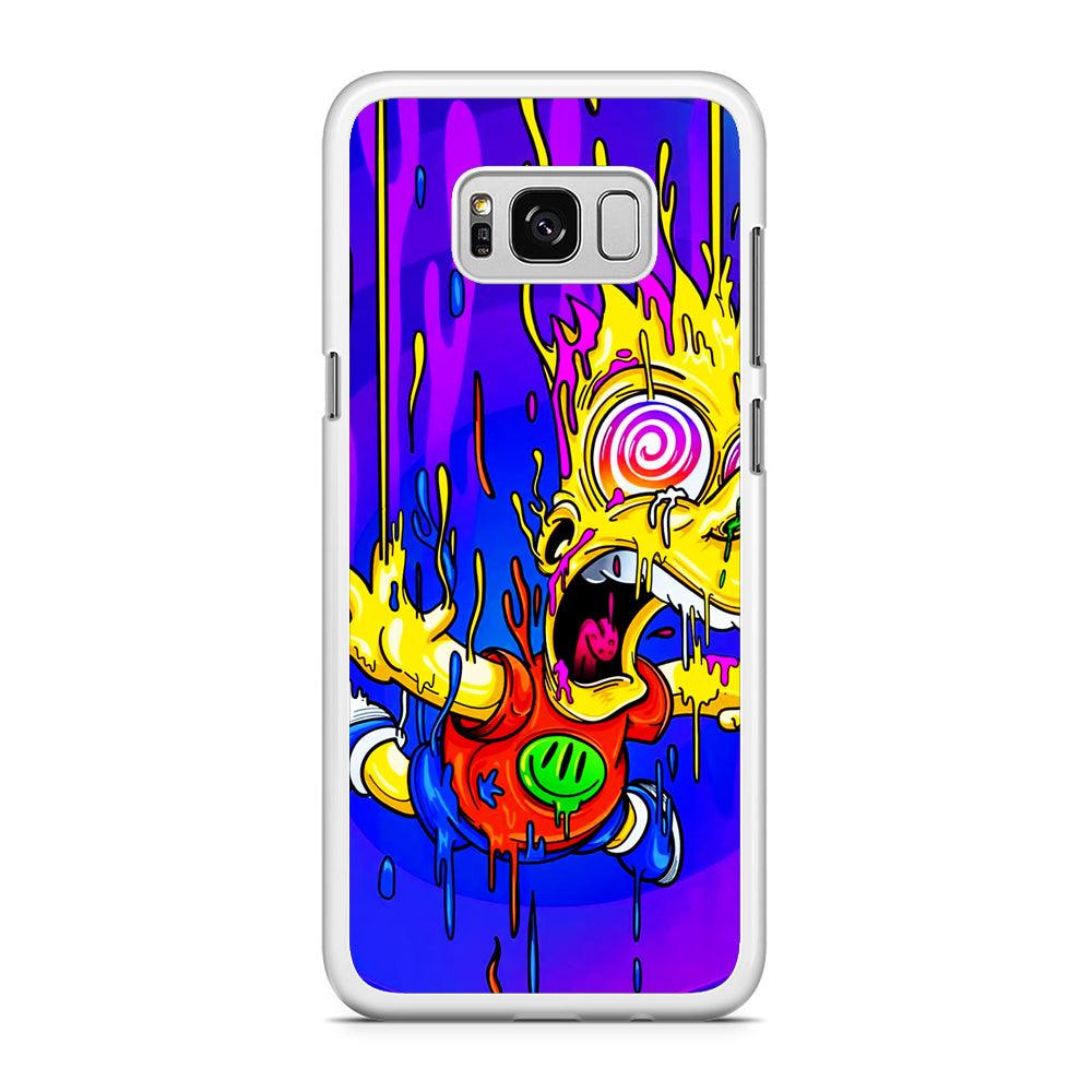 Bart Simpson Abstract Samsung Galaxy S8 Case-Rubber / White (2D Case)-Xtracase