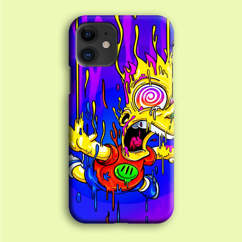 Bart Simpson Abstract iPhone 12 Case-Plastic / Full Wrap (3D Case)-Xtracase
