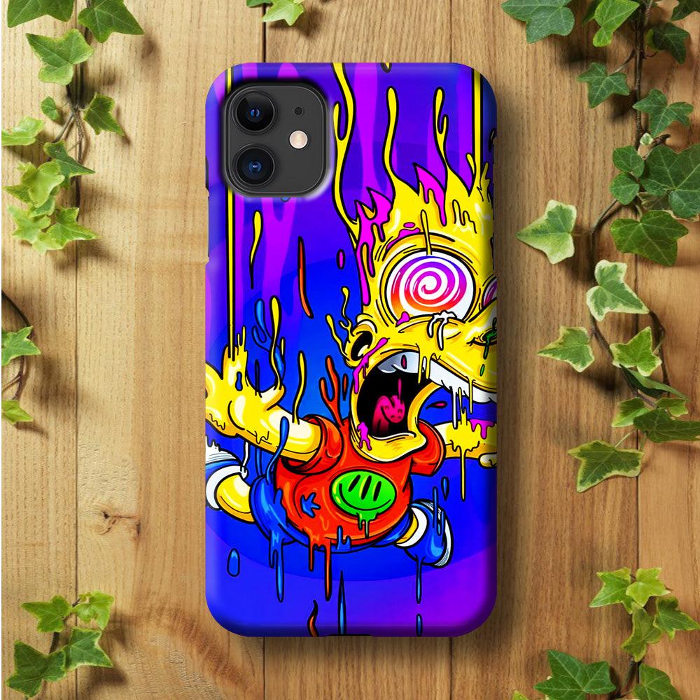 Bart Simpson Abstract iPhone 11 Case-Plastic / Full Wrap (3D Case)-Xtracase