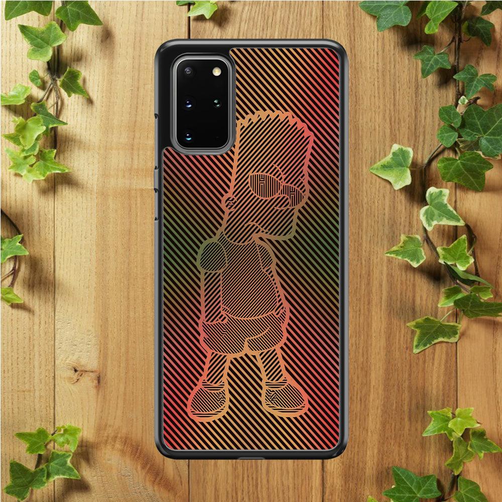 Bart Simpson Striped Colorful Samsung Galaxy S20 Plus Case-Plastic / Full Wrap (3D Case)-Xtracase