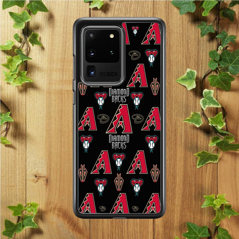Baseball Arizona Diamondbacks MLB 002 Samsung Galaxy S20 Ultra Case-Rubber / White (2D Case)-Xtracase