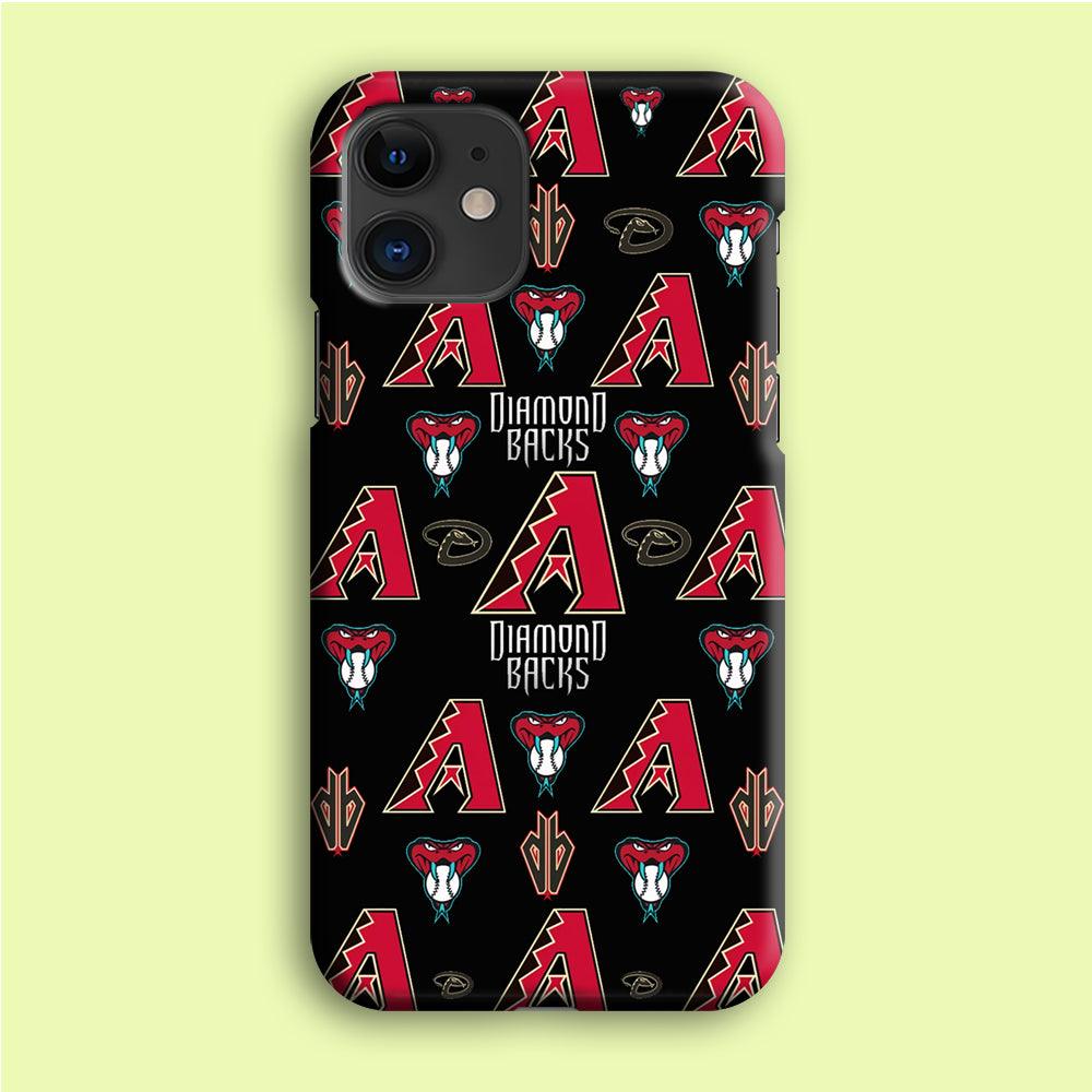 Baseball Arizona Diamondbacks MLB 002 iPhone 12 Case-Plastic / Full Wrap (3D Case)-Xtracase