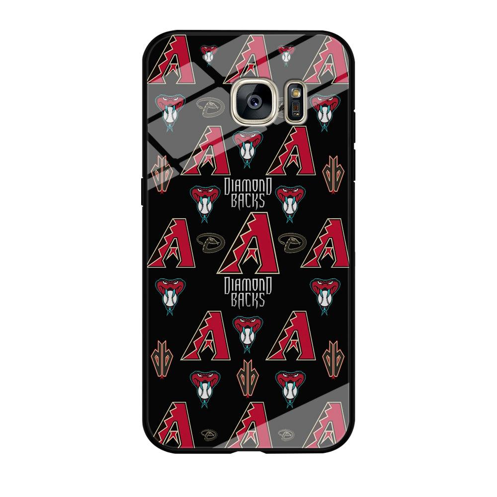 Baseball Arizona Diamondbacks MLB 002 Samsung Galaxy S7 Edge Case-Tempered Glass Case-Xtracase