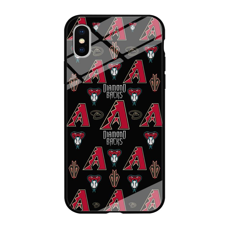 Baseball Arizona Diamondbacks MLB 002 iPhone Xs Case-Tempered Glass Case-Xtracase