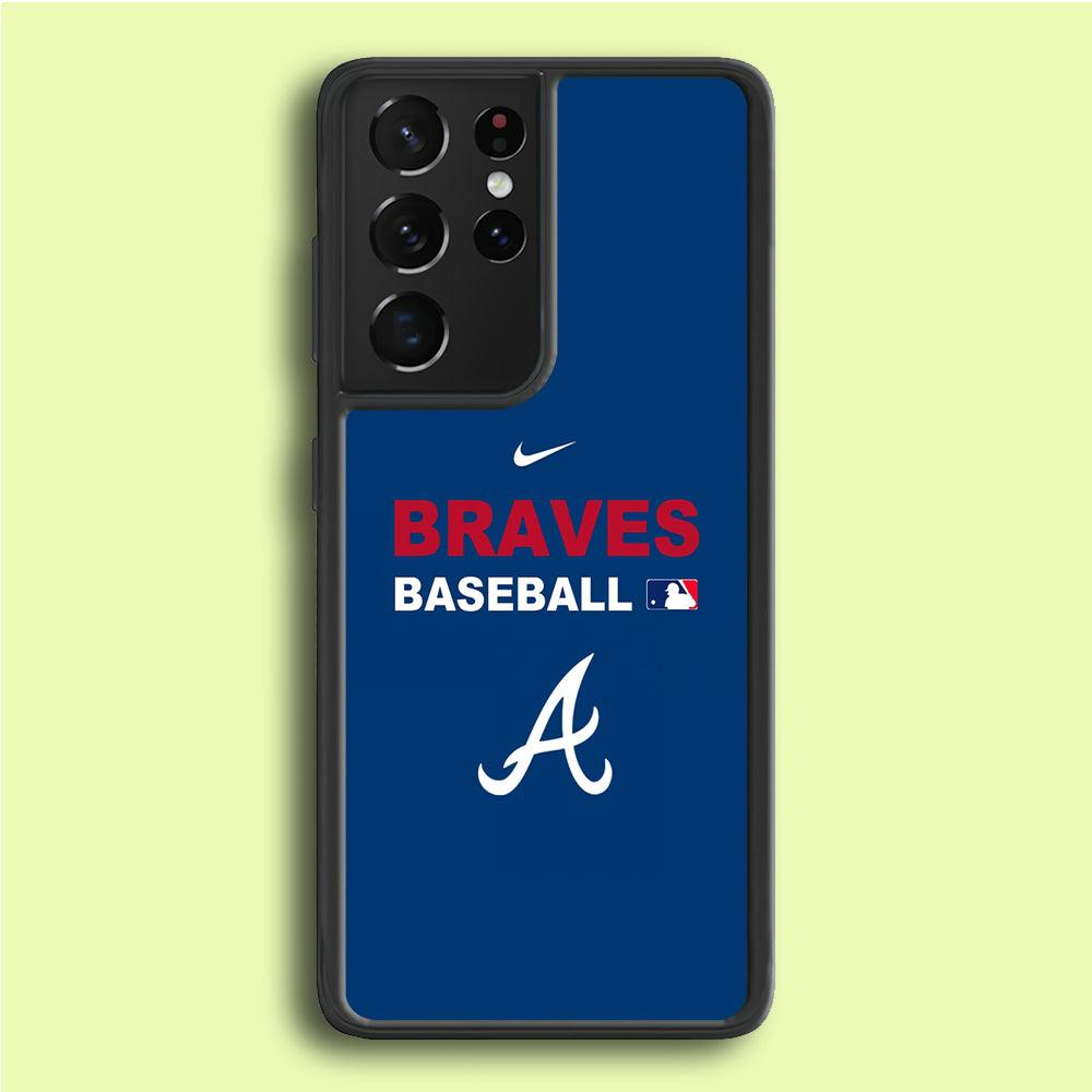 Baseball Atlanta Braves MLB 001 Samsung Galaxy S21 Ultra Case-Plastic / Full Wrap (3D Case)-Xtracase
