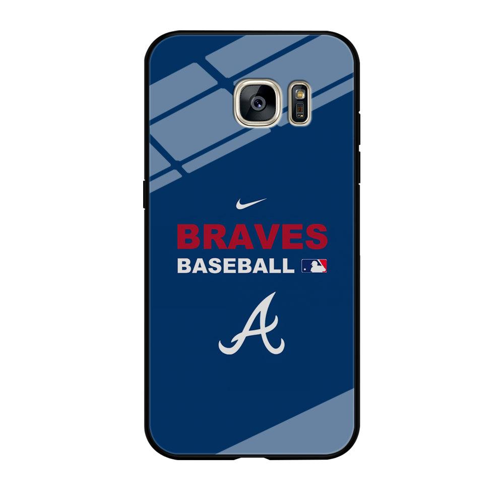 Baseball Atlanta Braves MLB 001 Samsung Galaxy S7 Edge Case-Tempered Glass Case-Xtracase