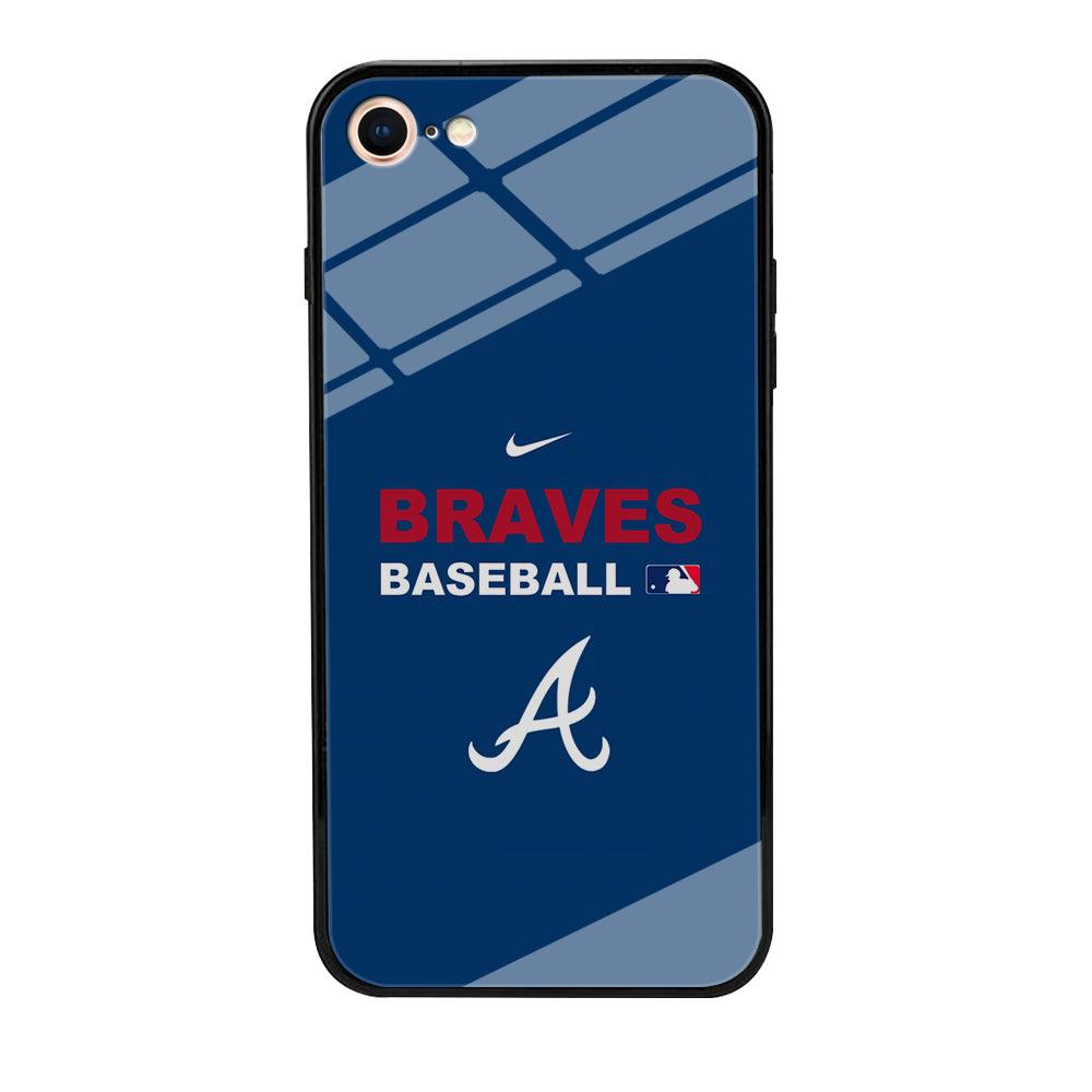 Baseball Atlanta Braves MLB 001 iPhone 8 Case-Tempered Glass Case-Xtracase