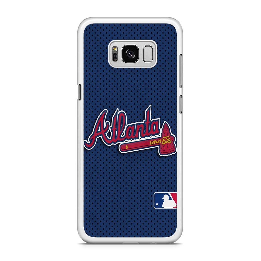 Baseball Atlanta Braves MLB 002 Samsung Galaxy S8 Case-Rubber / White (2D Case)-Xtracase