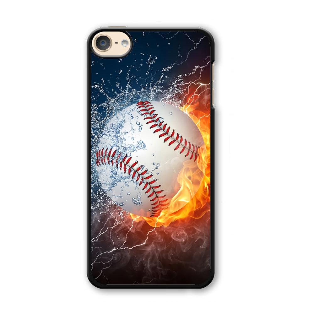 Baseball Ball Cool Art iPod Touch 6 Case-Plastic / Full Wrap (3D Case)-Xtracase