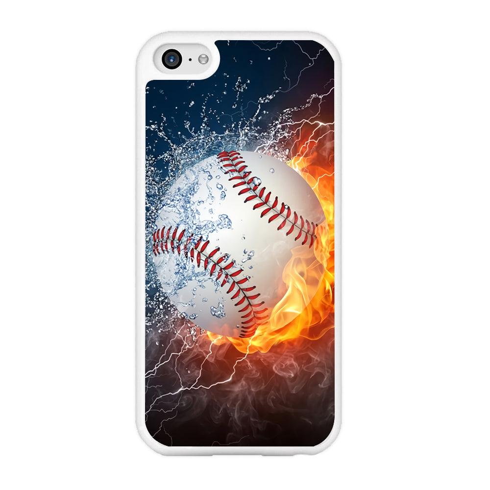 Baseball Ball Cool Art iPhone 5 | 5s Case-Rubber / White (2D Case)-Xtracase
