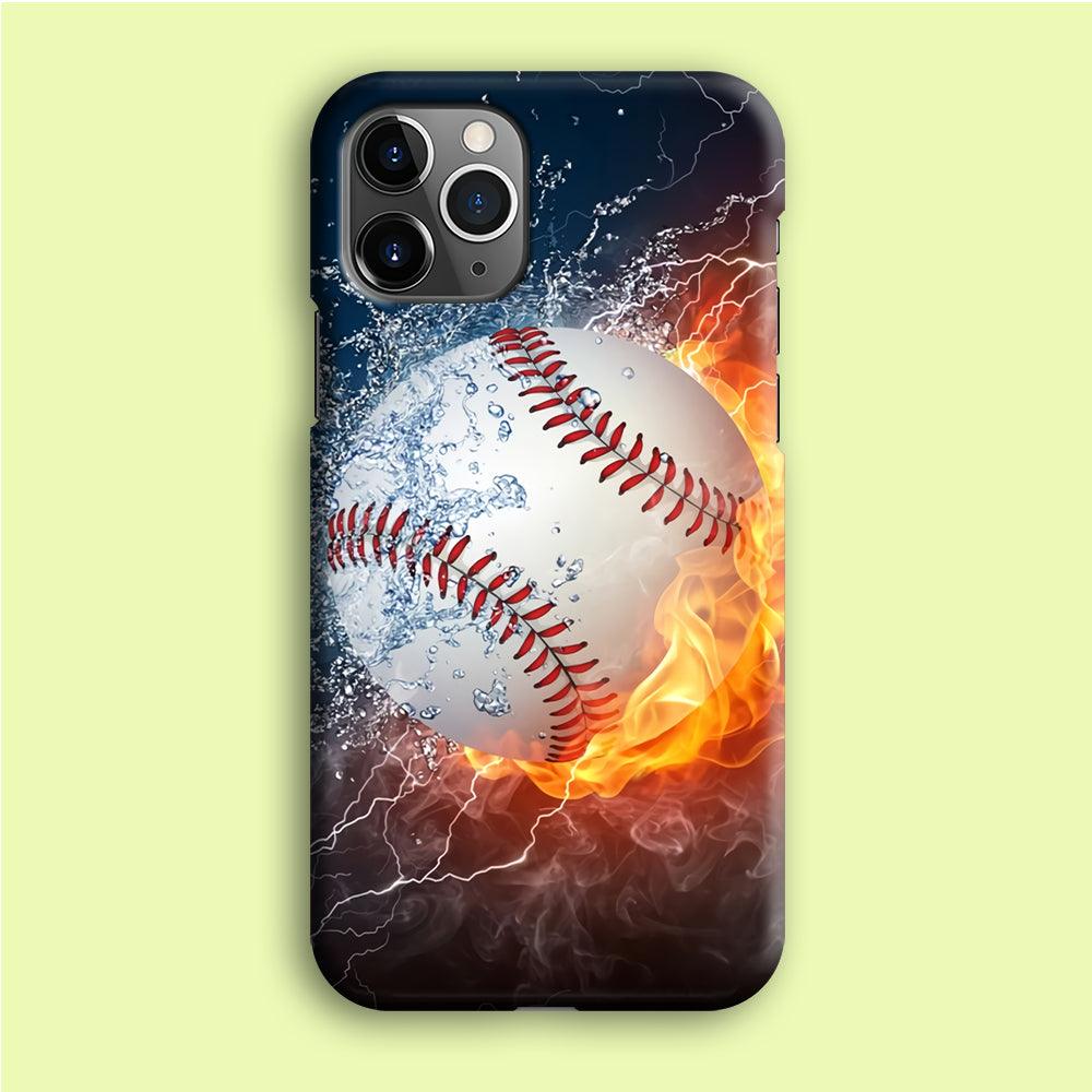 Baseball Ball Cool Art iPhone 12 Pro Case-Plastic / Full Wrap (3D Case)-Xtracase