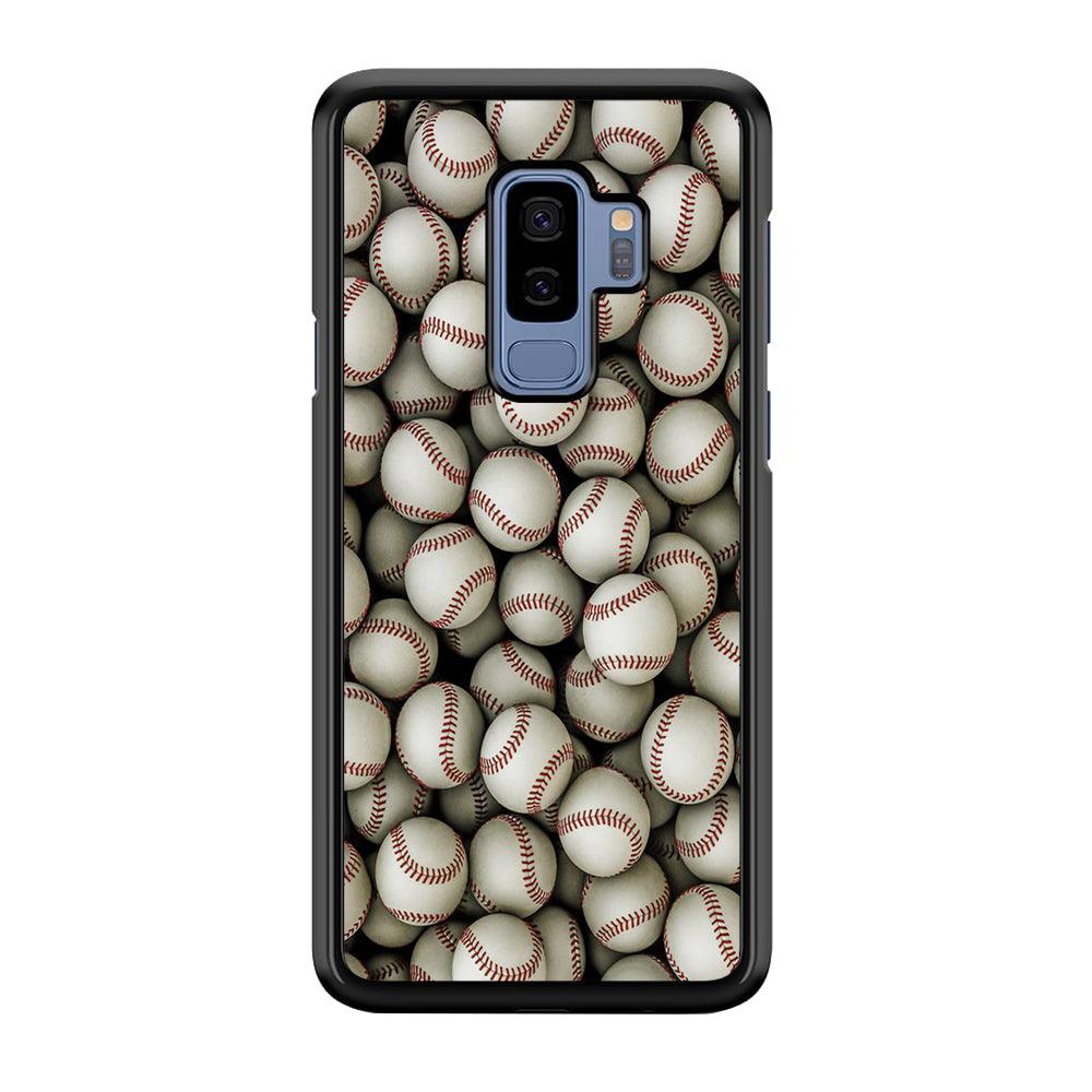 Baseball Ball Pattern Samsung Galaxy S9 Plus Case-Plastic / Full Wrap (3D Case)-Xtracase