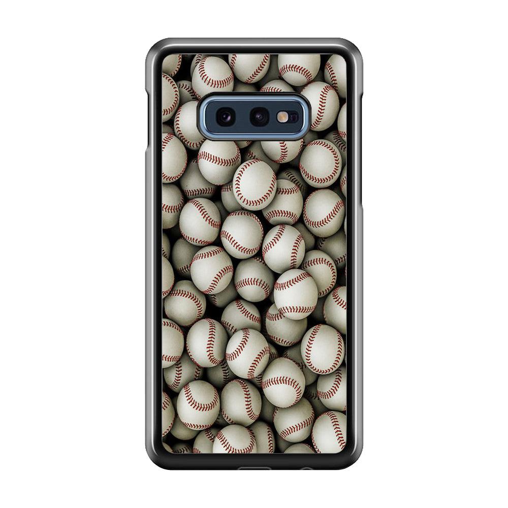 Baseball Ball Pattern Samsung Galaxy S10E Case-Plastic / Full Wrap (3D Case)-Xtracase