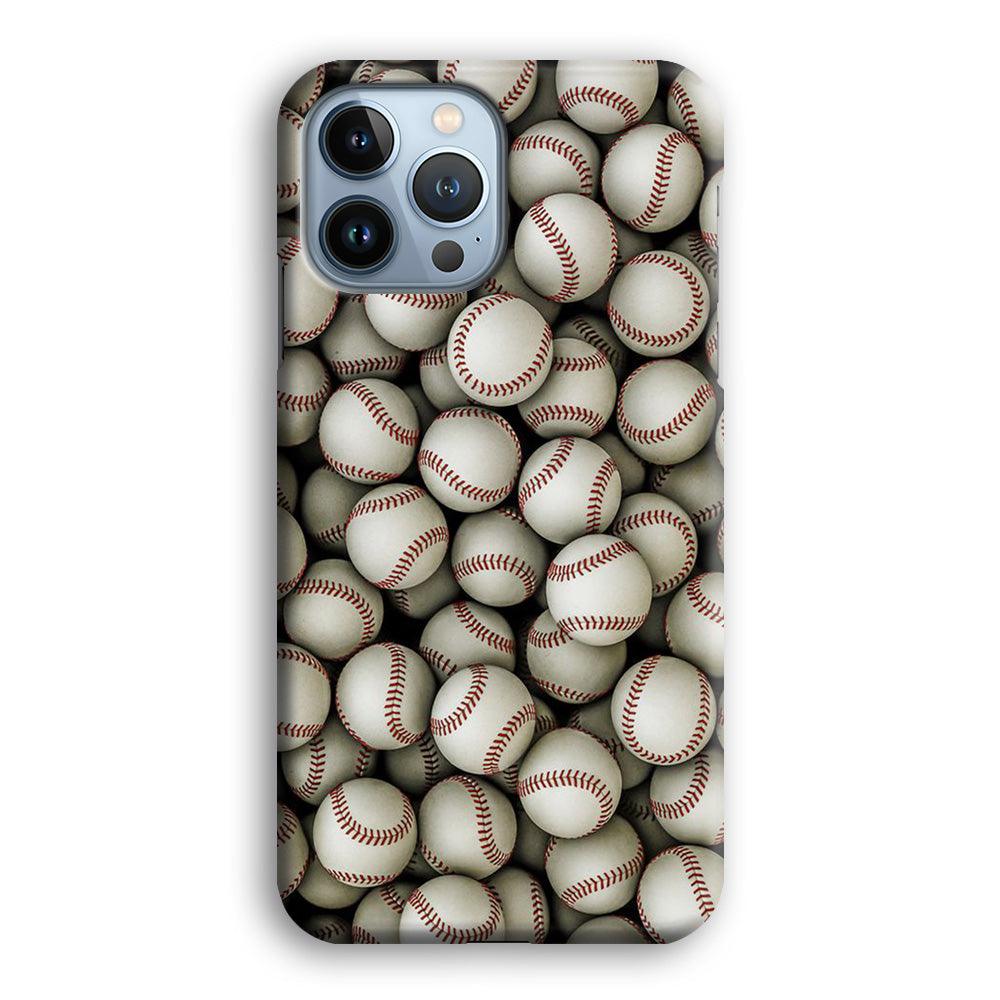 Baseball Ball Pattern iPhone 13 Pro Max Case-Plastic / Full Wrap (3D Case)-Xtracase