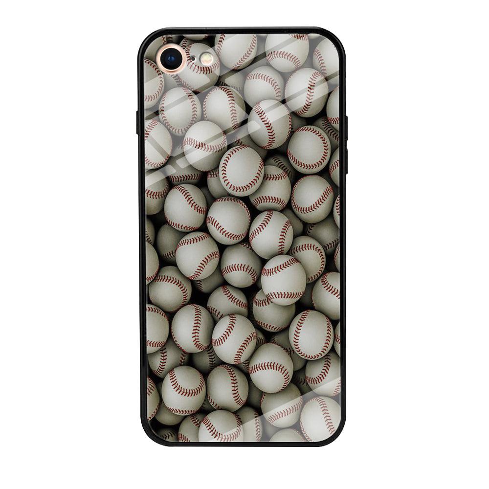 Baseball Ball Pattern iPhone 7 Case-Tempered Glass Case-Xtracase