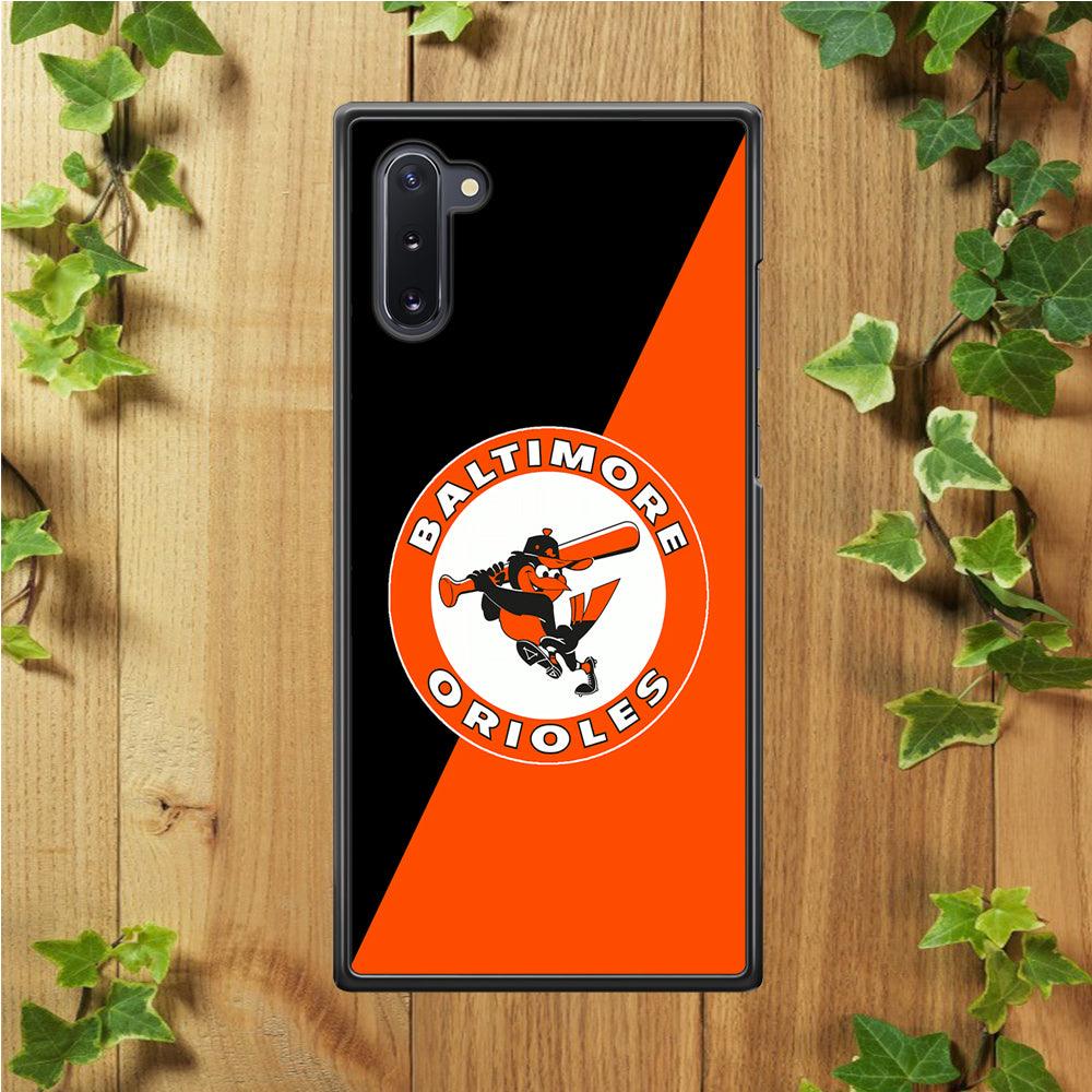 Baseball Baltimore Orioles MLB 001 Samsung Galaxy Note 10 Case-Rubber / Black (2D Case)-Xtracase