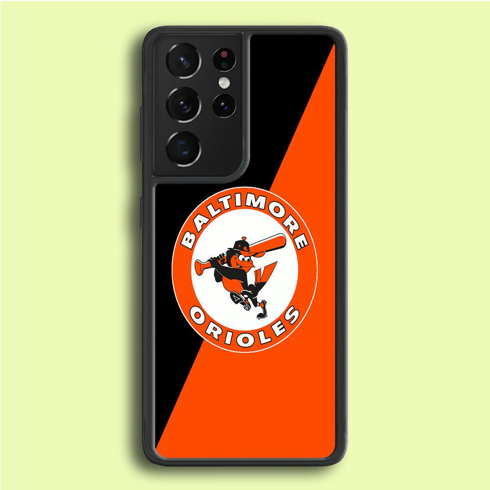 Baseball Baltimore Orioles MLB 001 Samsung Galaxy S21 Ultra Case-Plastic / Full Wrap (3D Case)-Xtracase