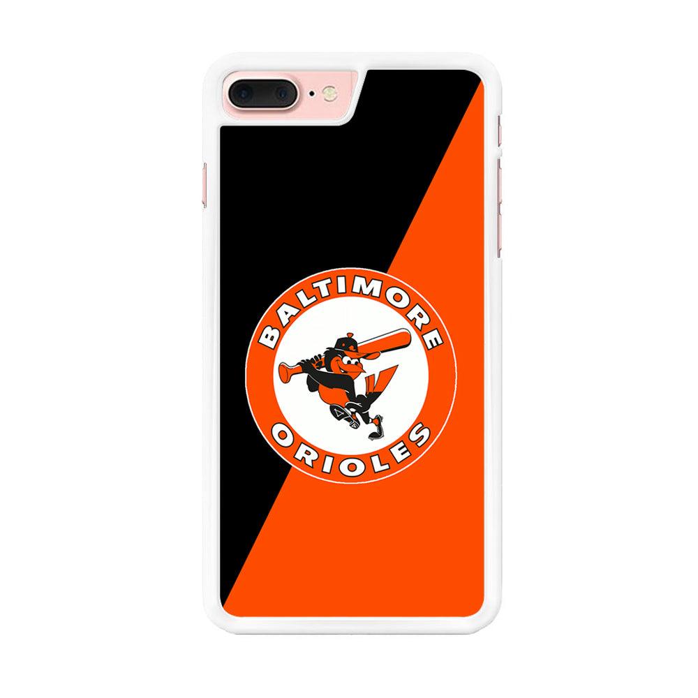 Baseball Baltimore Orioles MLB 001 iPhone 7 Plus Case-Rubber / White (2D Case)-Xtracase