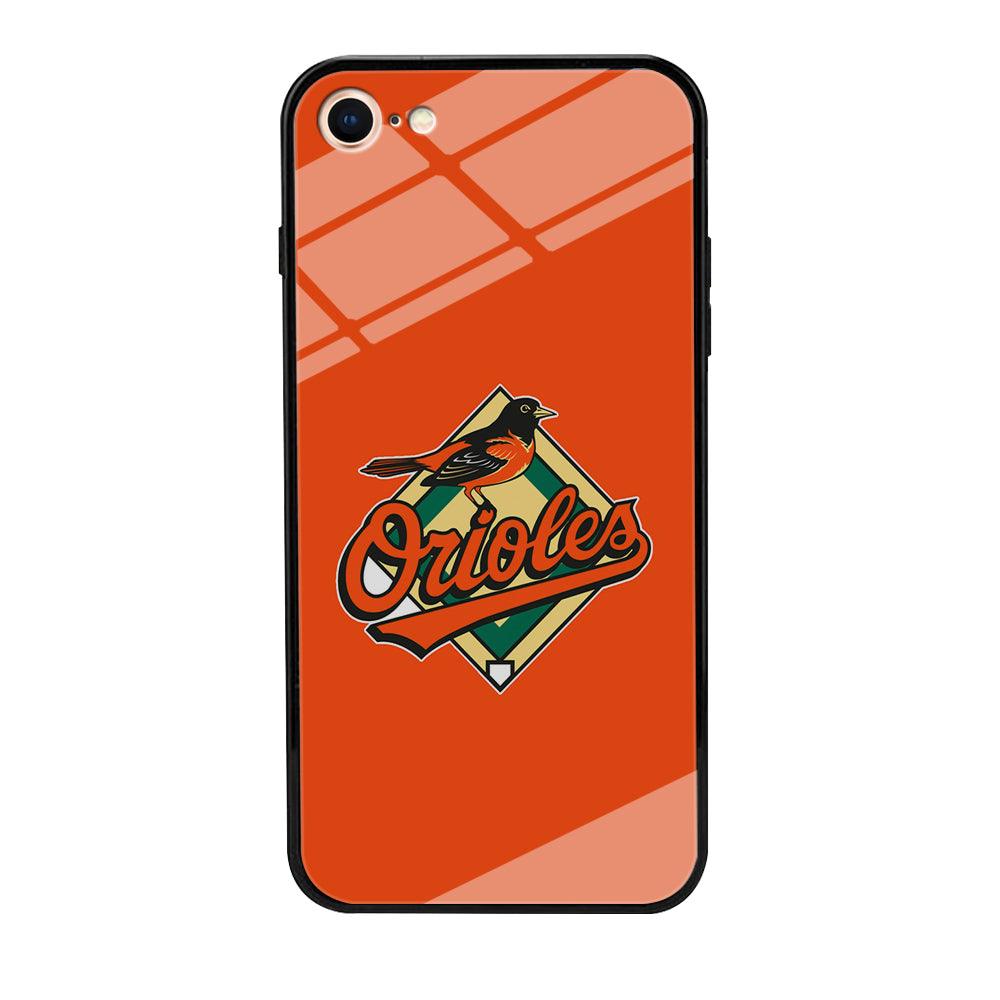 Baseball Baltimore Orioles MLB 002 iPhone 8 Case-Tempered Glass Case-Xtracase