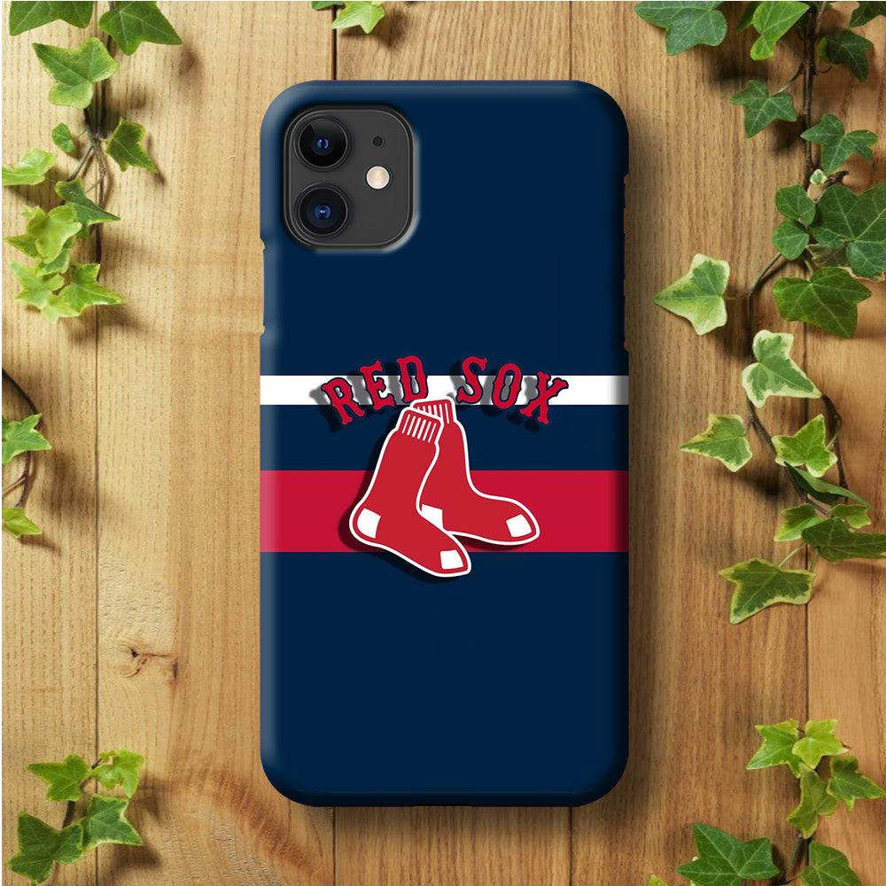 Baseball Boston Red Sox MLB 001 iPhone 11 Case-Plastic / Full Wrap (3D Case)-Xtracase