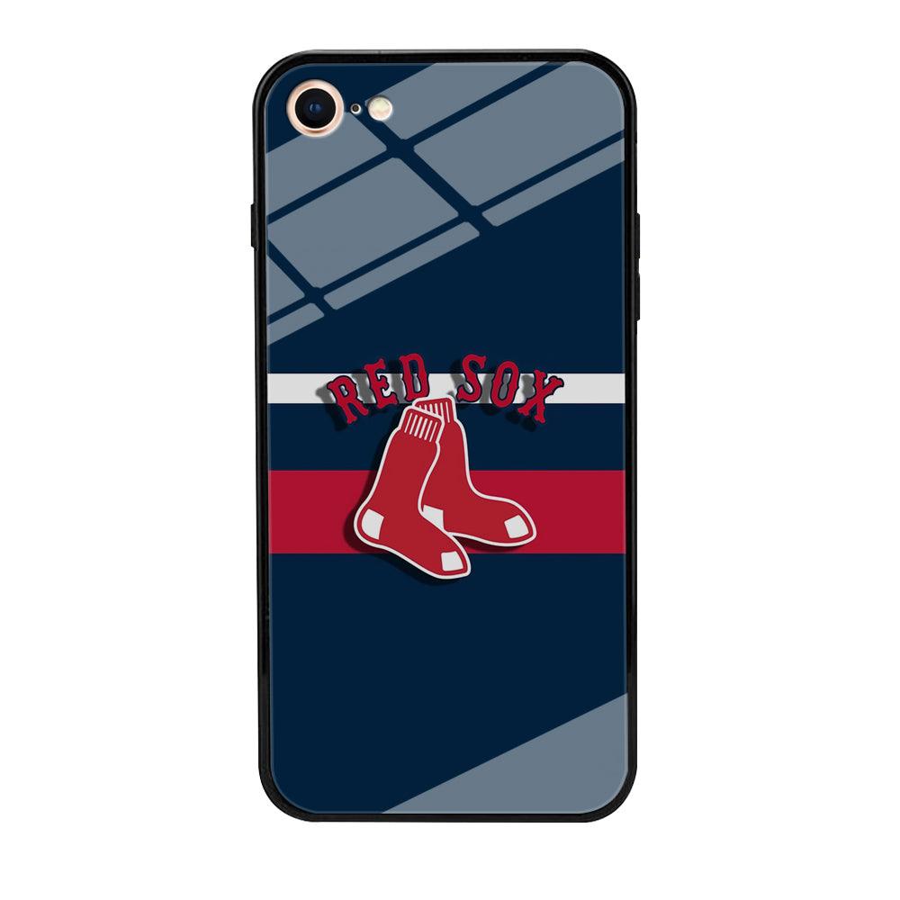 Baseball Boston Red Sox MLB 001 iPhone 8 Case-Tempered Glass Case-Xtracase