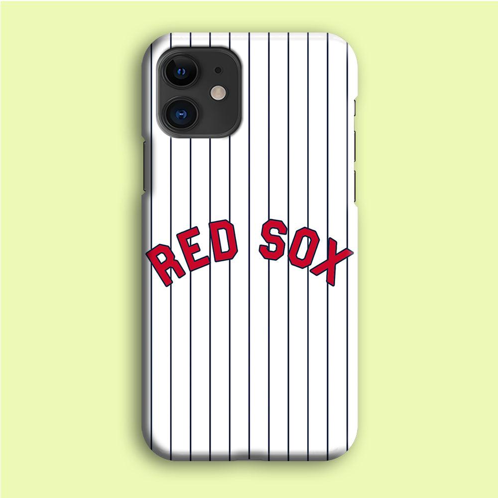 Baseball Boston Red Sox MLB 002 iPhone 12 Case-Plastic / Full Wrap (3D Case)-Xtracase
