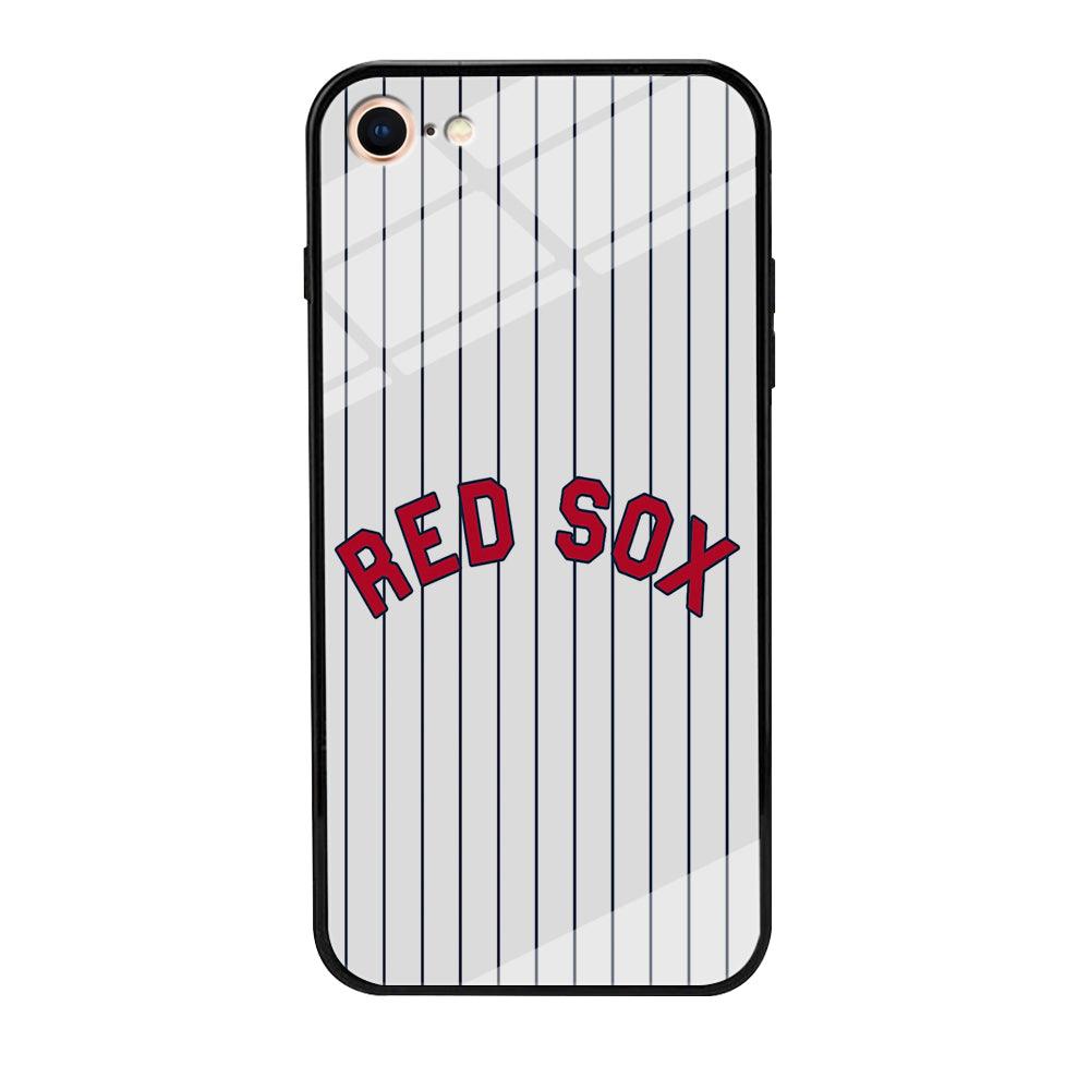 Baseball Boston Red Sox MLB 002 iPhone 8 Case-Tempered Glass Case-Xtracase