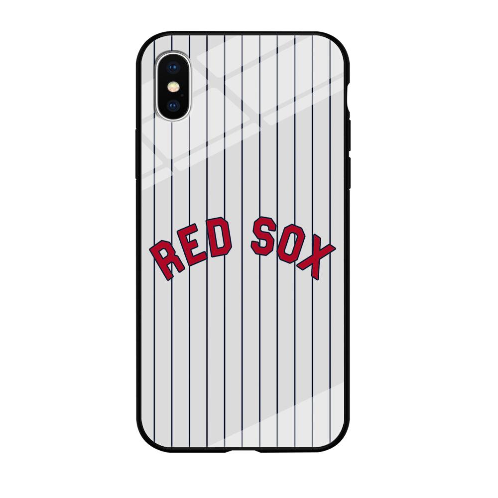 Baseball Boston Red Sox MLB 002 iPhone Xs Case-Tempered Glass Case-Xtracase