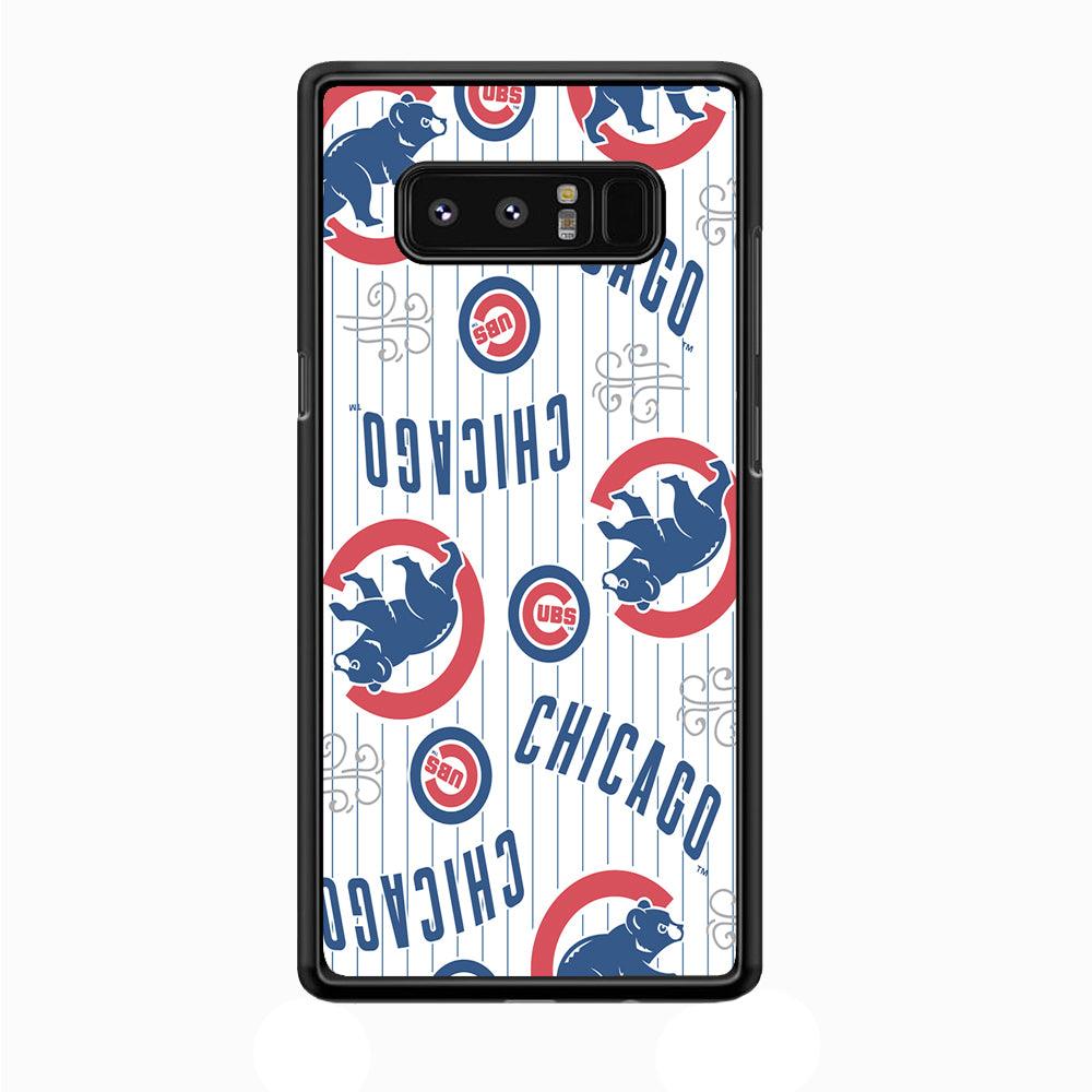 Baseball Chicago Cubs MLB 002 Samsung Galaxy Note 8 Case-Plastic / Full Wrap (3D Case)-Xtracase