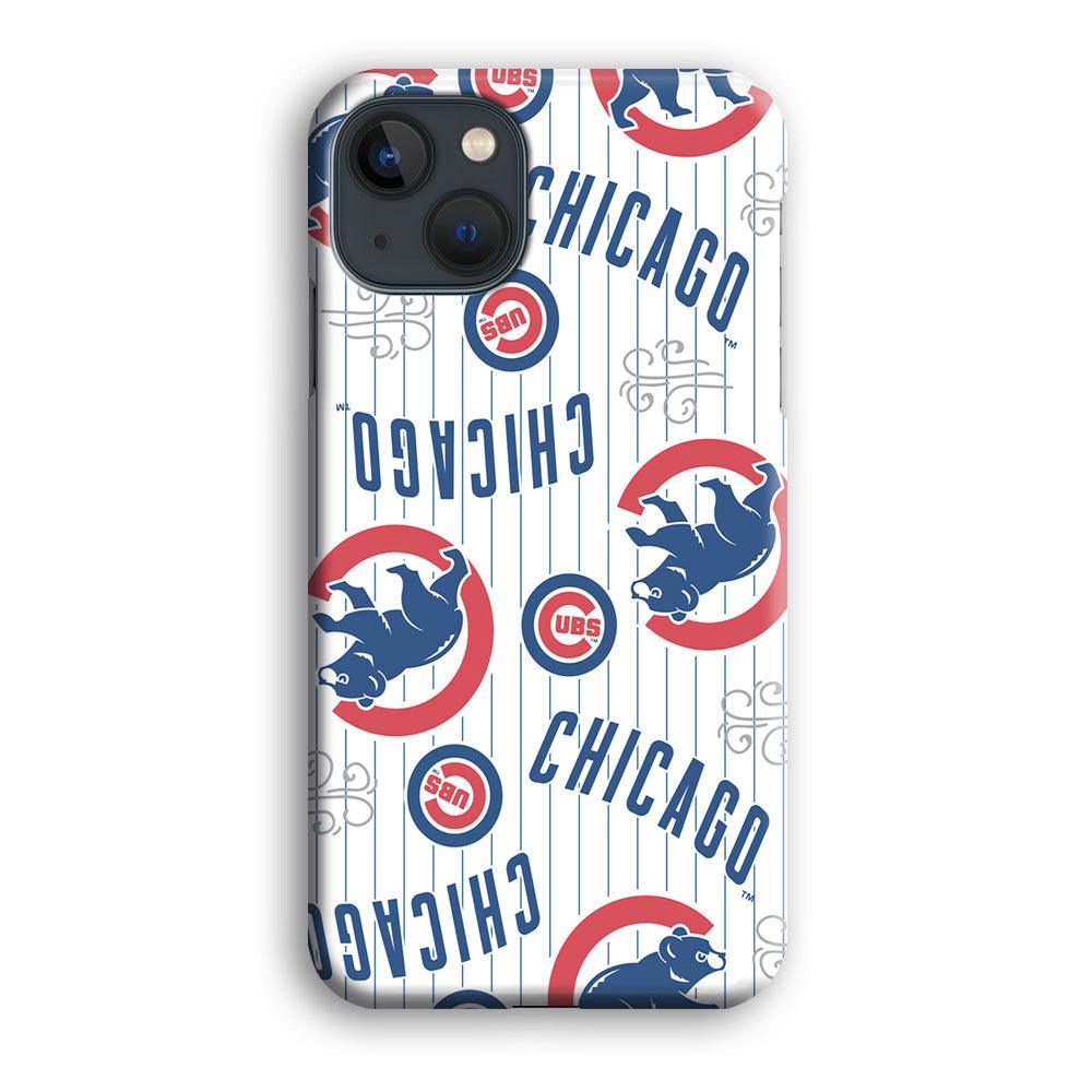 Baseball Chicago Cubs MLB 002 iPhone 13 Mini Case-Plastic / Full Wrap (3D Case)-Xtracase