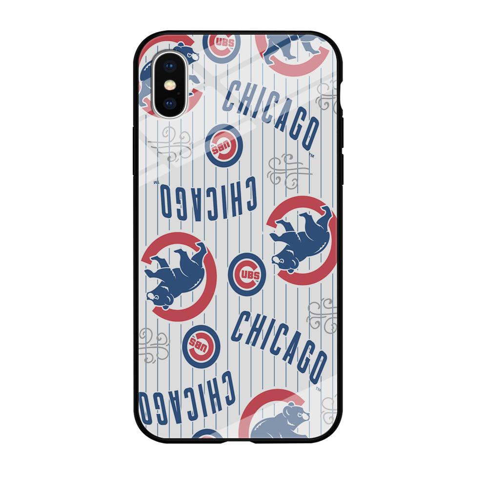 Baseball Chicago Cubs MLB 002 iPhone Xs Case-Tempered Glass Case-Xtracase
