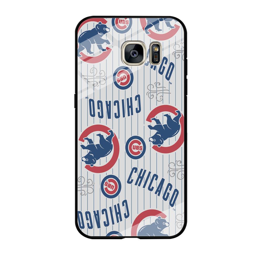 Baseball Chicago Cubs MLB 002 Samsung Galaxy S7 Edge Case-Tempered Glass Case-Xtracase