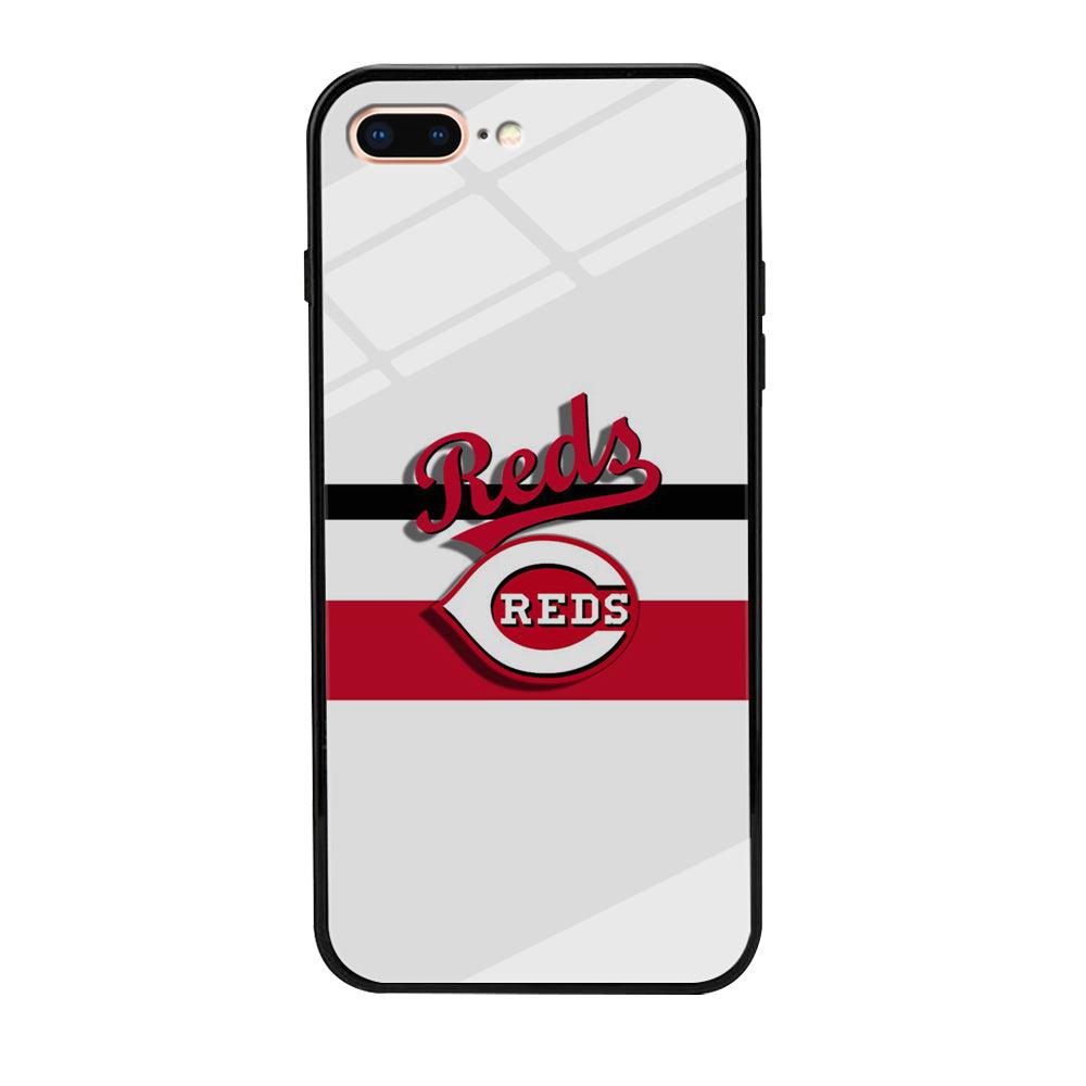 Baseball Cincinnati Reds MLB 001 iPhone 8 Plus Case-Tempered Glass Case-Xtracase