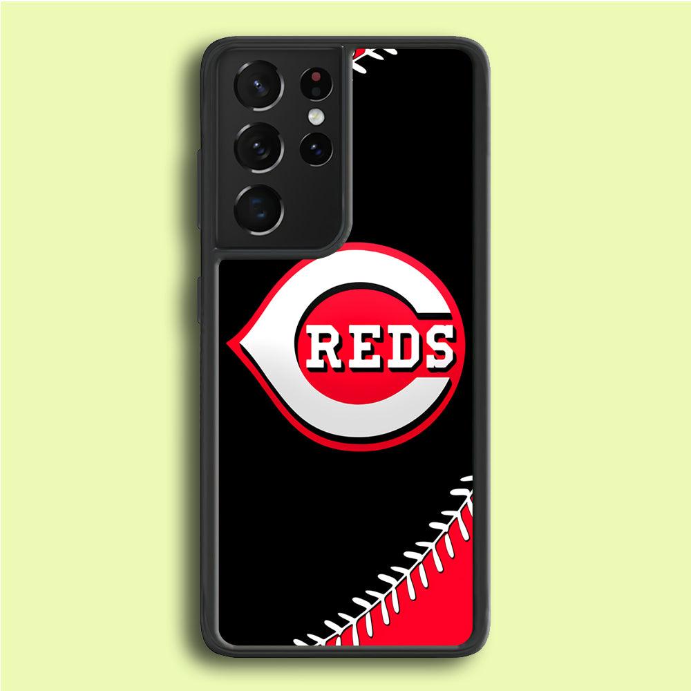 Baseball Cincinnati Reds MLB 002 Samsung Galaxy S21 Ultra Case-Plastic / Full Wrap (3D Case)-Xtracase