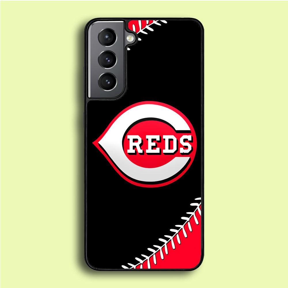 Baseball Cincinnati Reds MLB 002 Samsung Galaxy S21 Plus Case-Rubber / White (2D Case)-Xtracase
