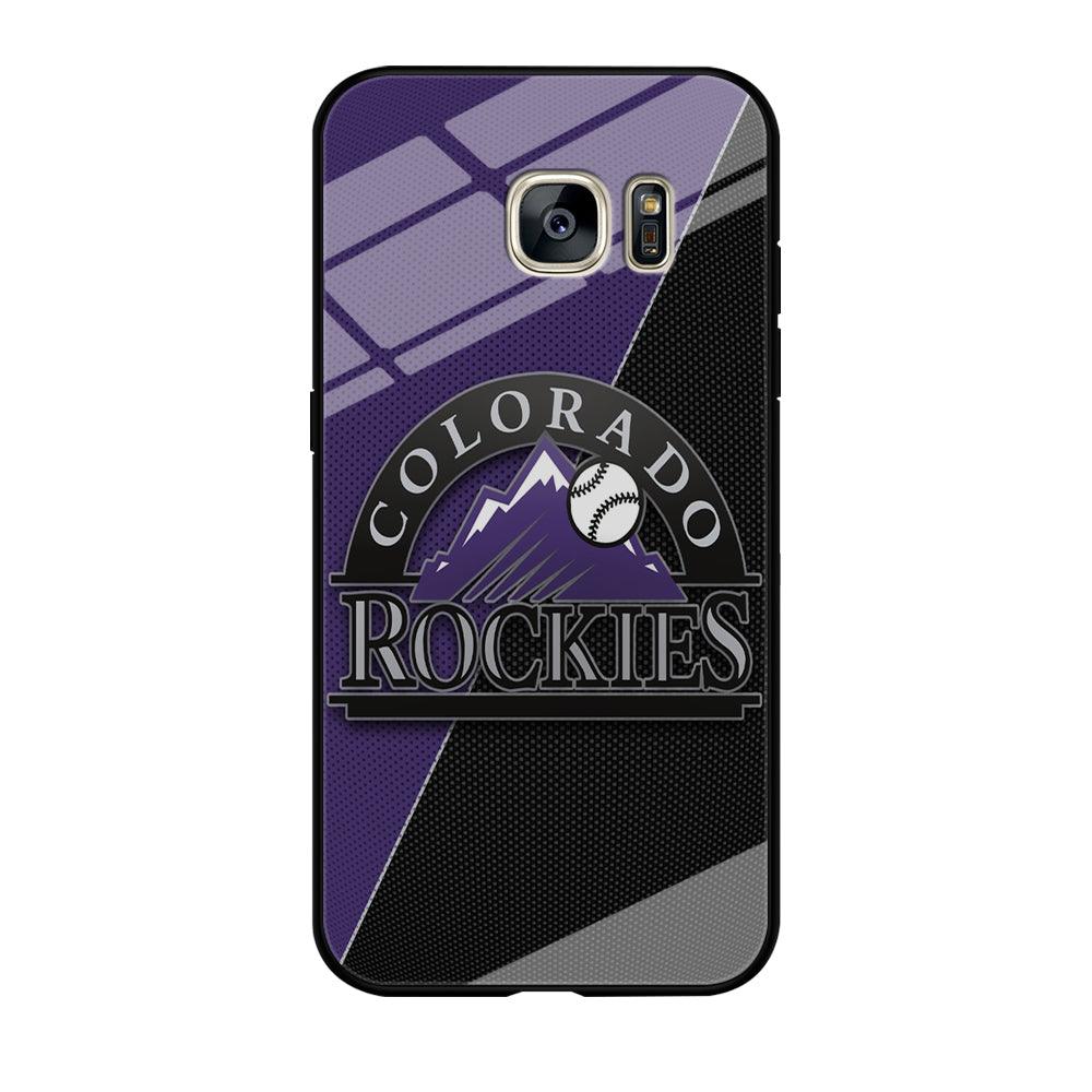 Baseball Colorado Rockies MLB 001 Samsung Galaxy S7 Edge Case-Tempered Glass Case-Xtracase