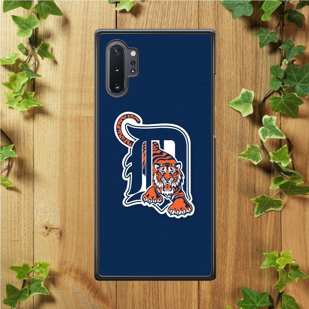 Baseball Detroit Tigers MLB 001 Samsung Galaxy Note 10 Plus Case-Rubber / White (2D Case)-Xtracase