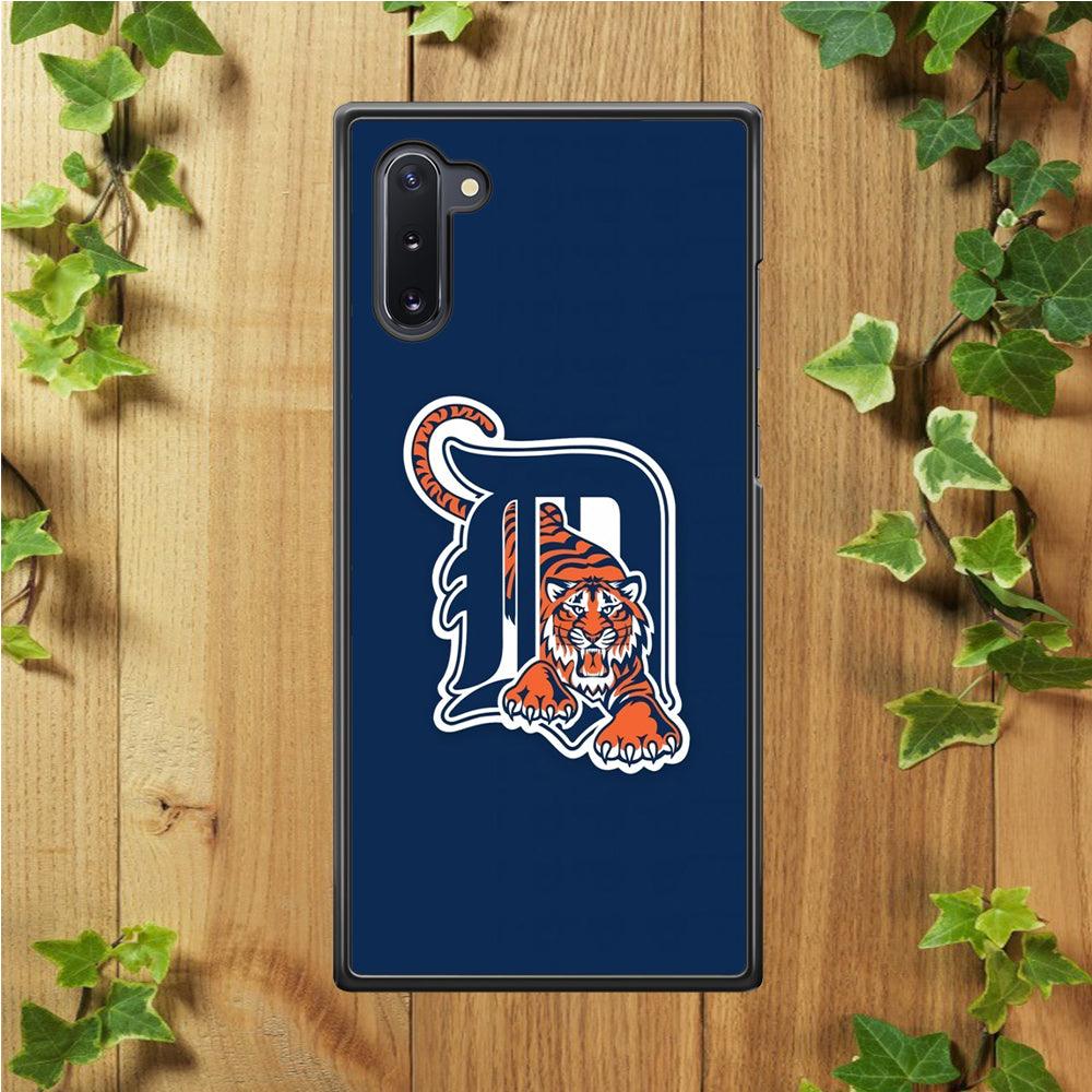 Baseball Detroit Tigers MLB 001 Samsung Galaxy Note 10 Case-Rubber / White (2D Case)-Xtracase