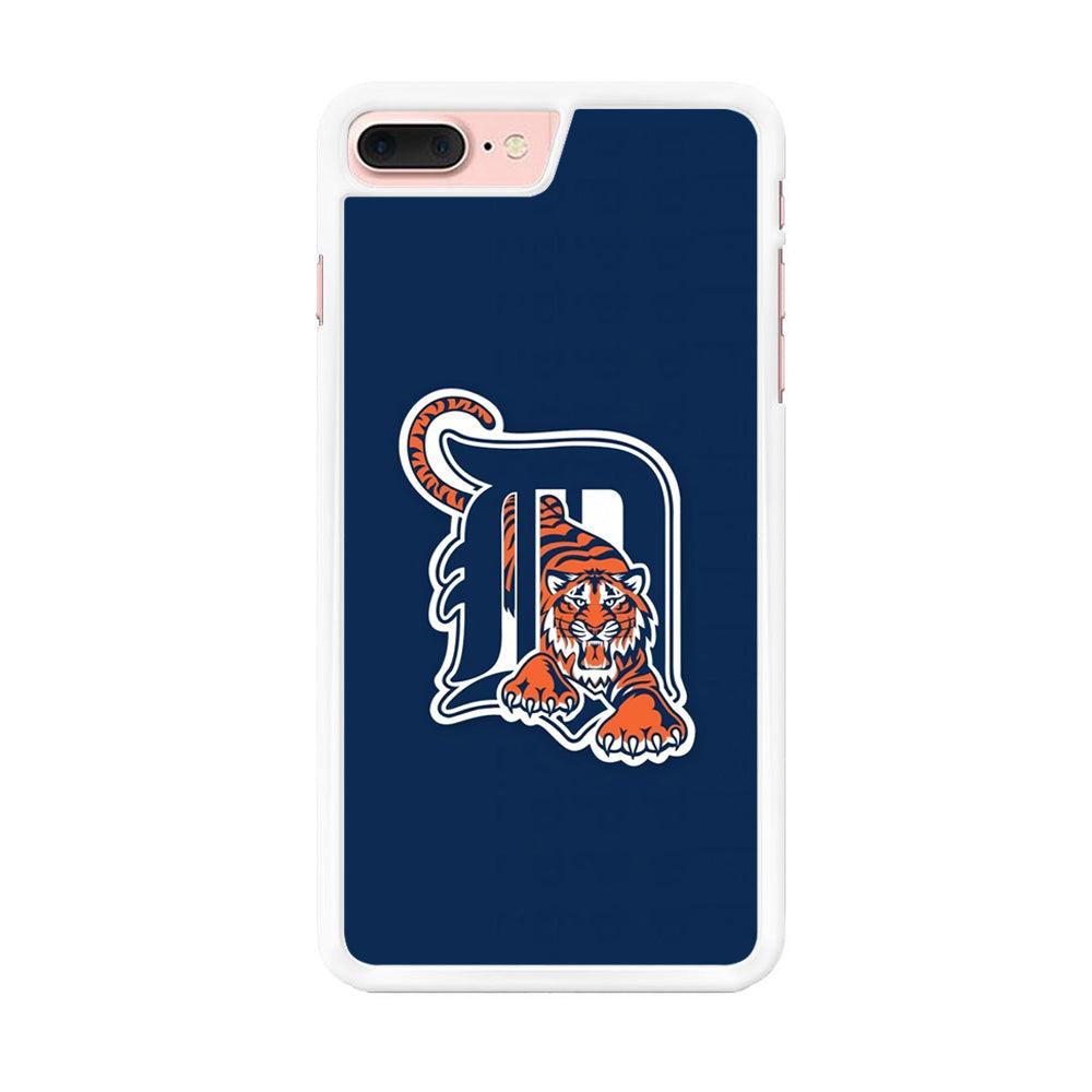 Baseball Detroit Tigers MLB 001 iPhone 7 Plus Case-Rubber / White (2D Case)-Xtracase