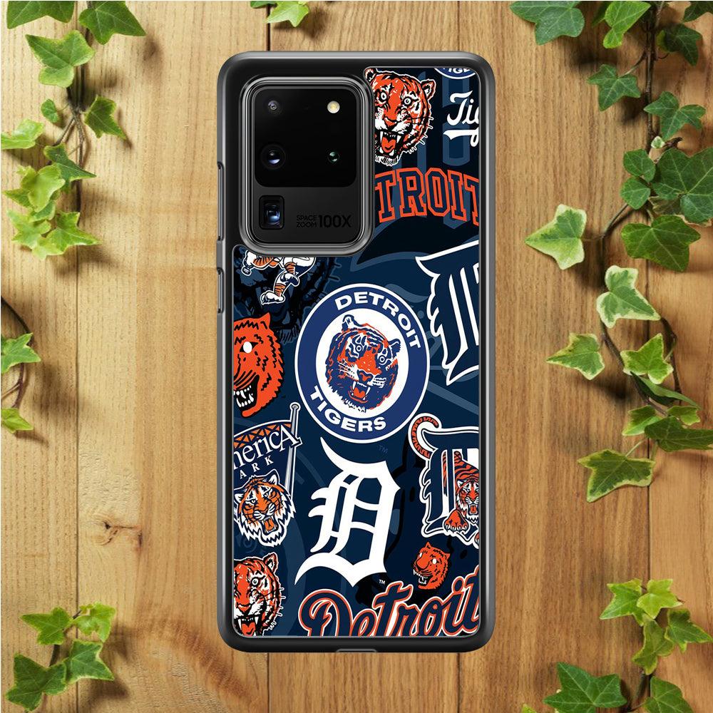 Baseball Detroit Tigers MLB 002 Samsung Galaxy S20 Ultra Case-Plastic / Full Wrap (3D Case)-Xtracase